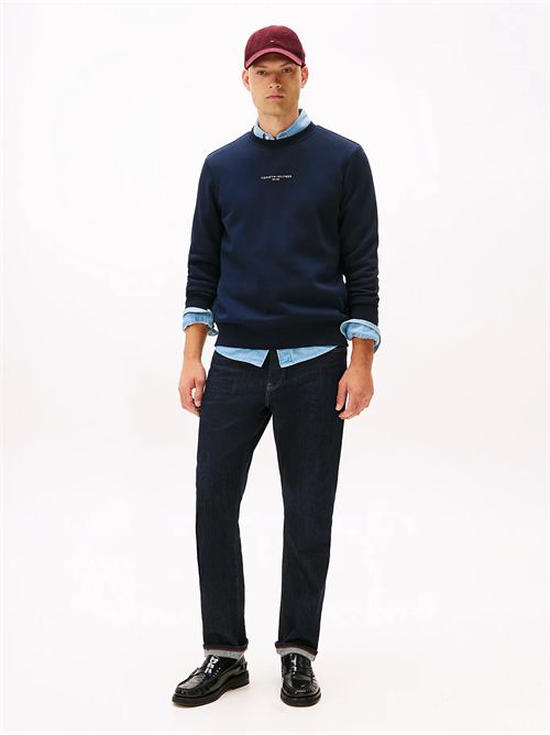 Pullover in felpa con nastro iconico TOMMY HILFIGER | MW0MW33639DW5